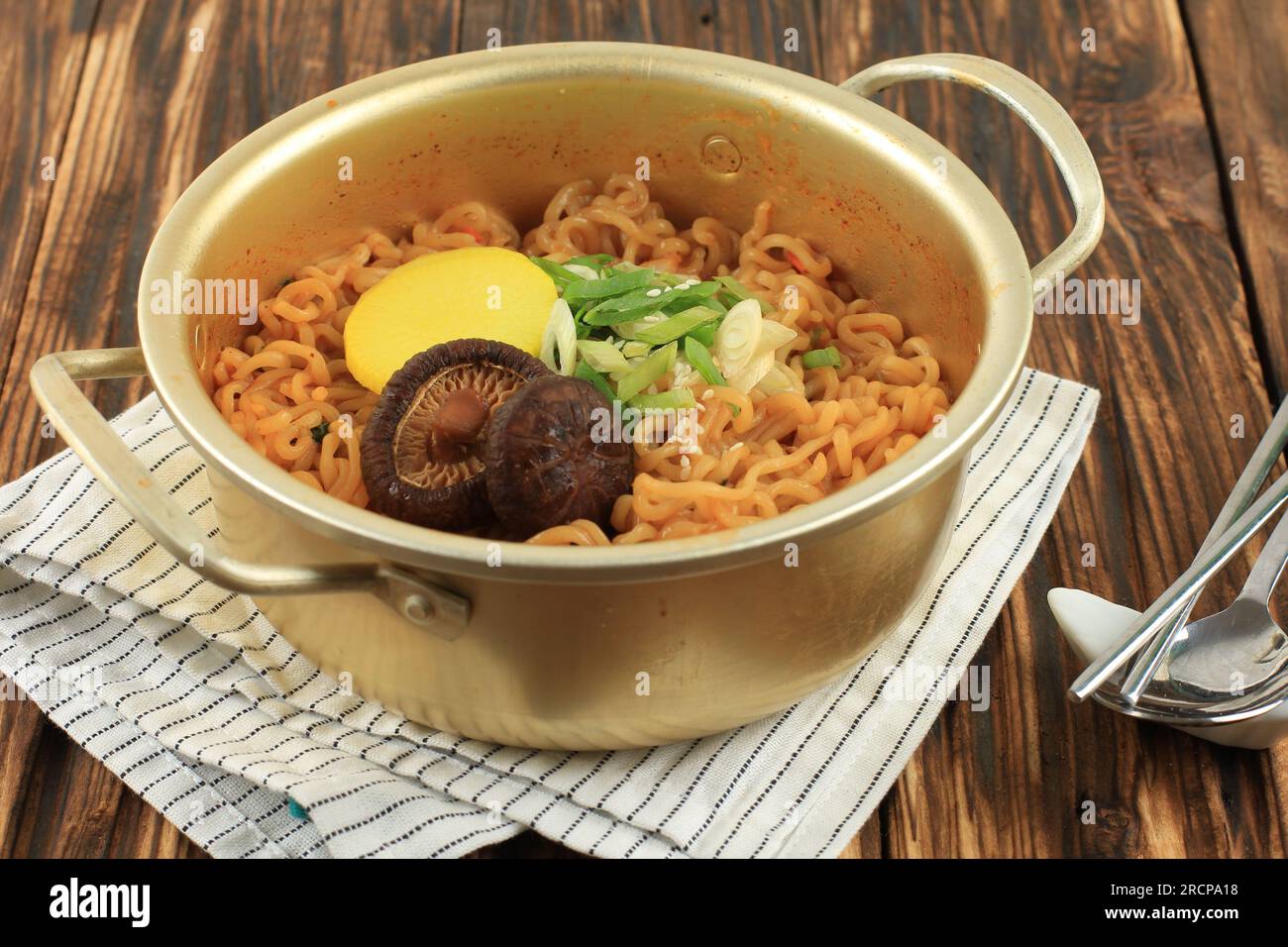 Super Spicy Korean Noodles, Ramyun or Hot Ramen Korean Dry Noodles Food ...