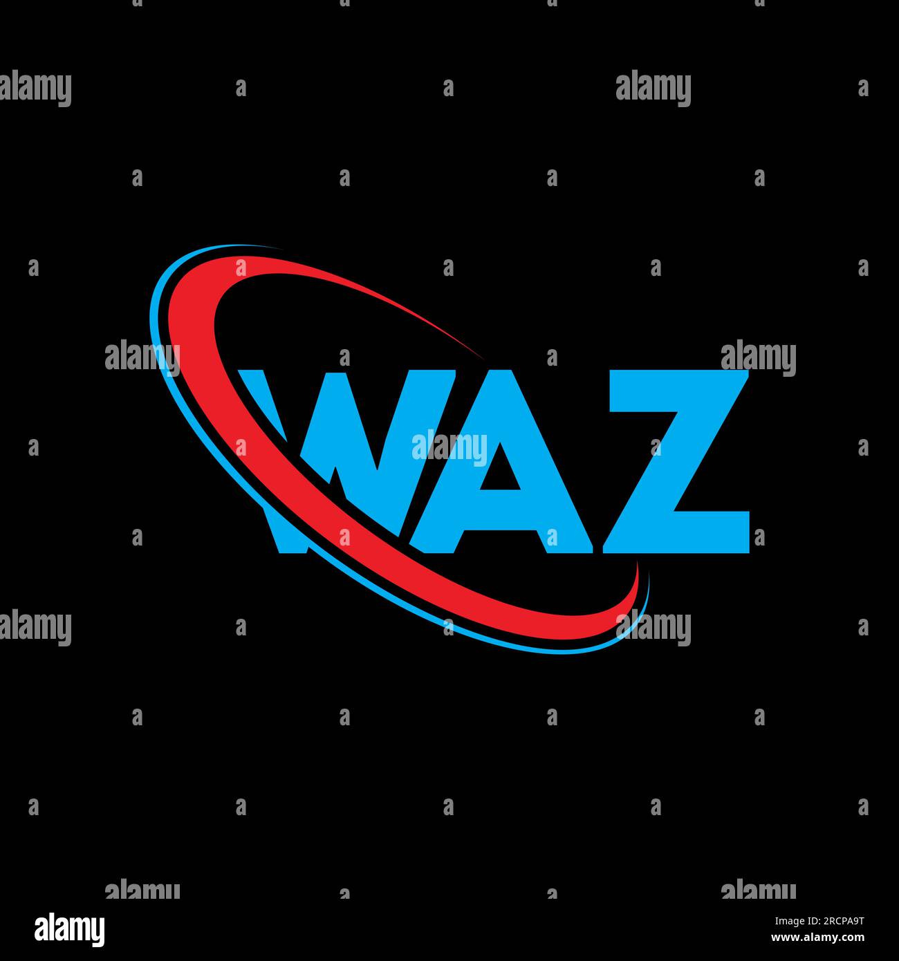 WAZ logo. WAZ letter. WAZ letter logo design. Initials WAZ logo linked