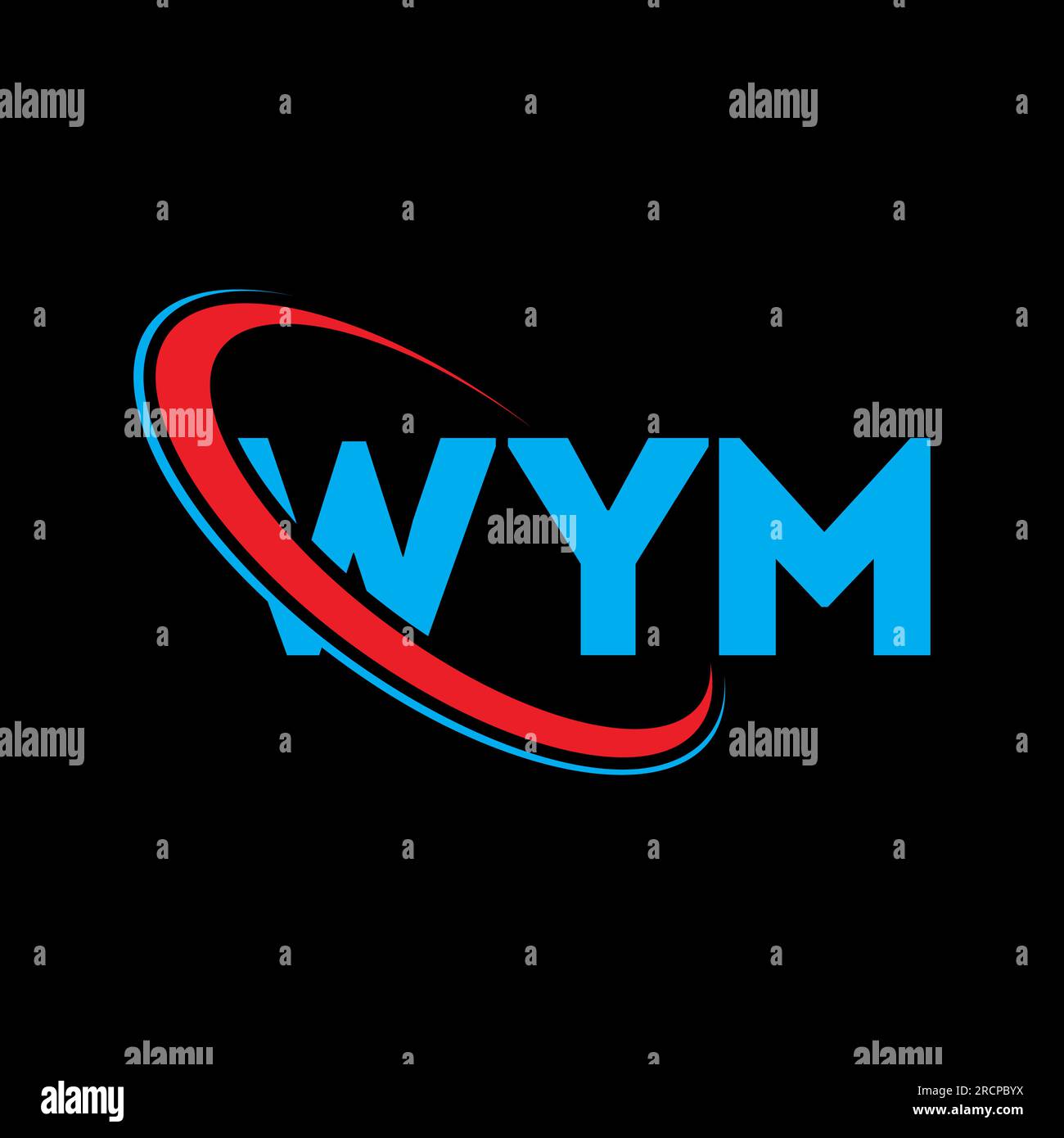 WYM logo. WYM letter. WYM letter logo design. Initials WYM logo linked with circle and uppercase monogram logo. WYM typography for technology, busines Stock Vector