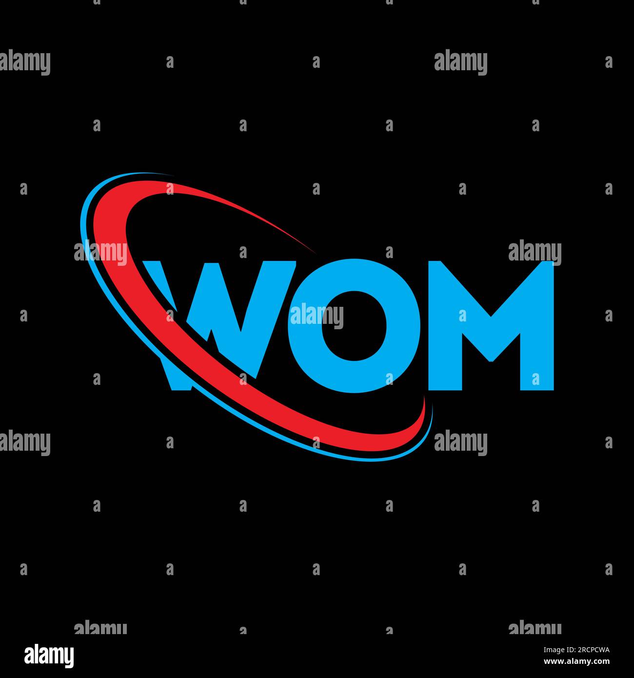WOM logo. WOM letter. WOM letter logo design. Initials WOM logo linked