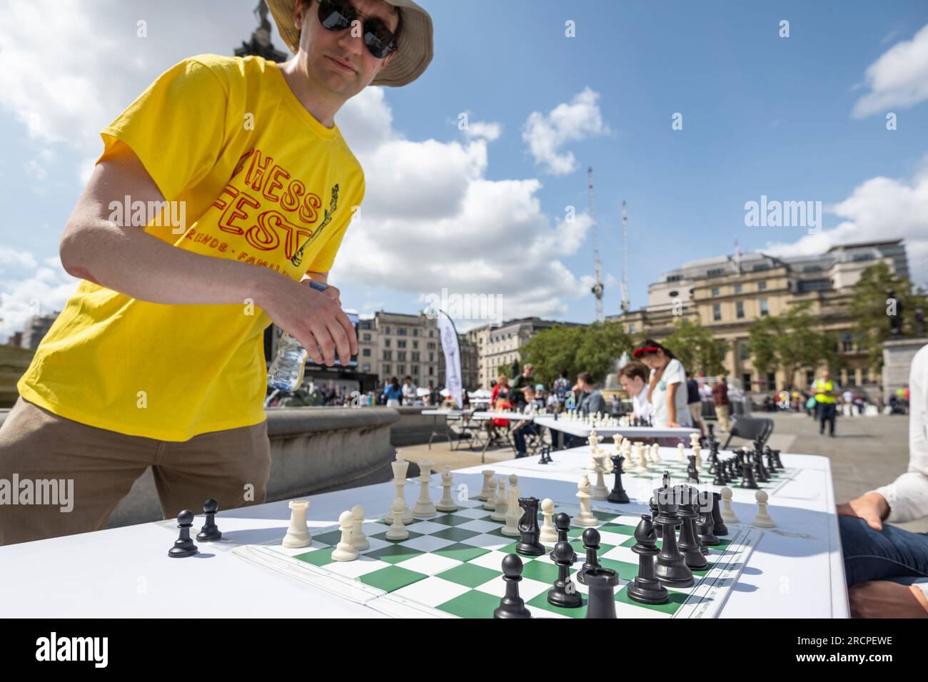 Chess master plays simultaneous exhibition against locals