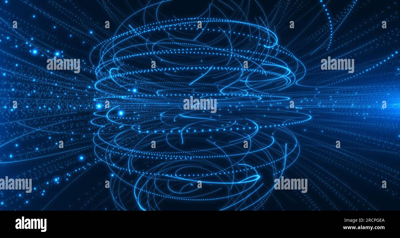 Traces of charged particles in a magnetic field Stock Photo - Alamy