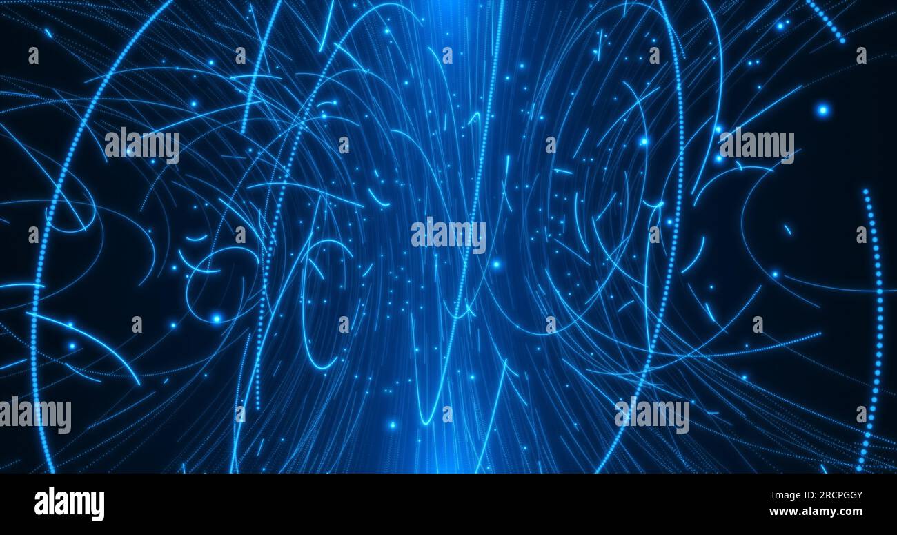 Traces of charged particles in a magnetic field Stock Photo - Alamy