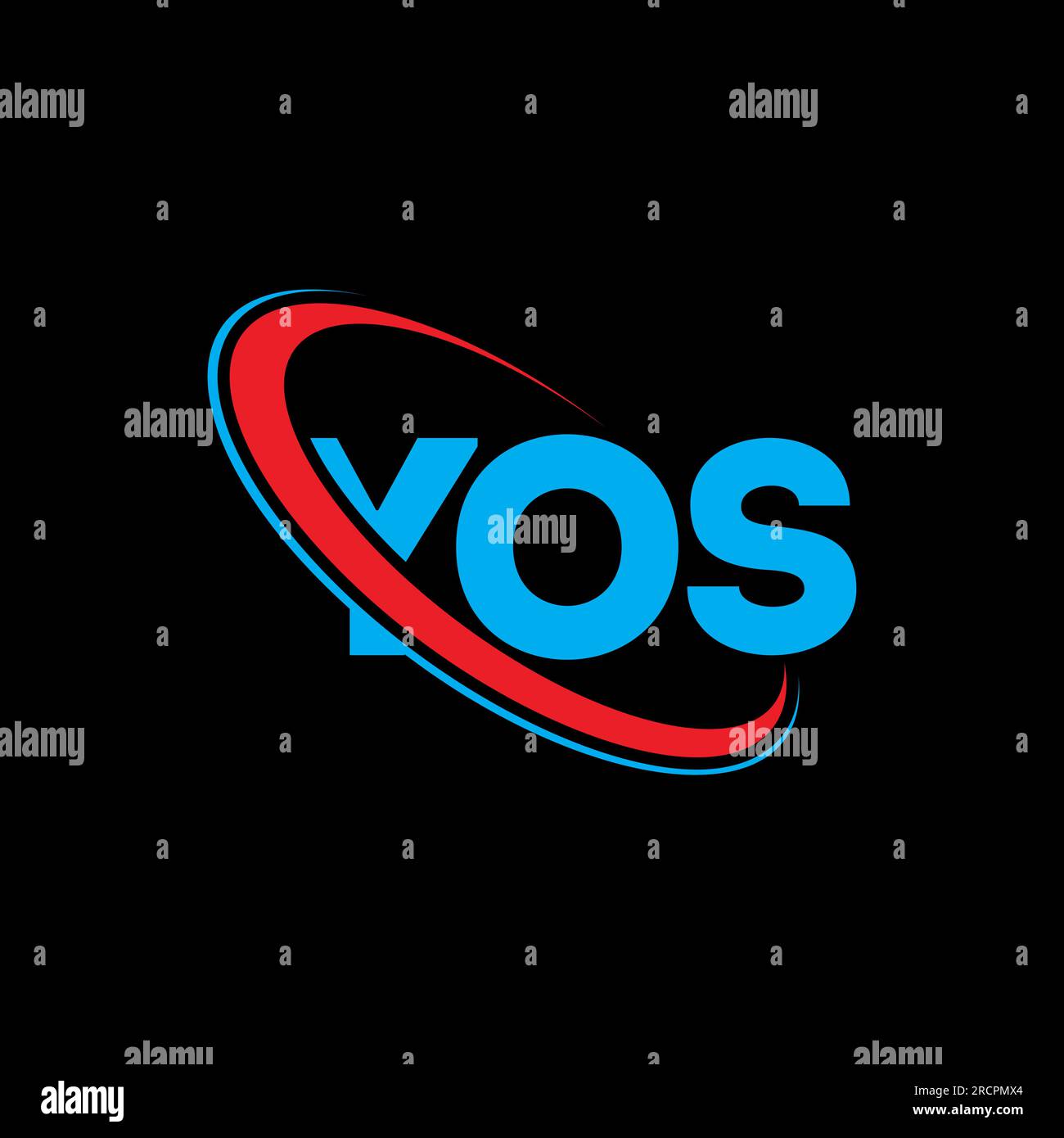 YOS logo. YOS letter. YOS letter logo design. Initials YOS logo linked with circle and uppercase