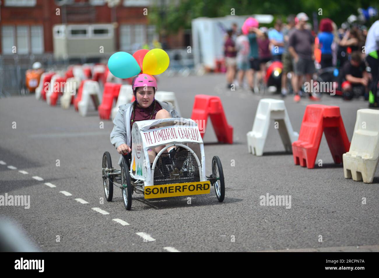 Ringwood, Hampshire, UK, 16th July 2023. British Pedal Car Grand Prix