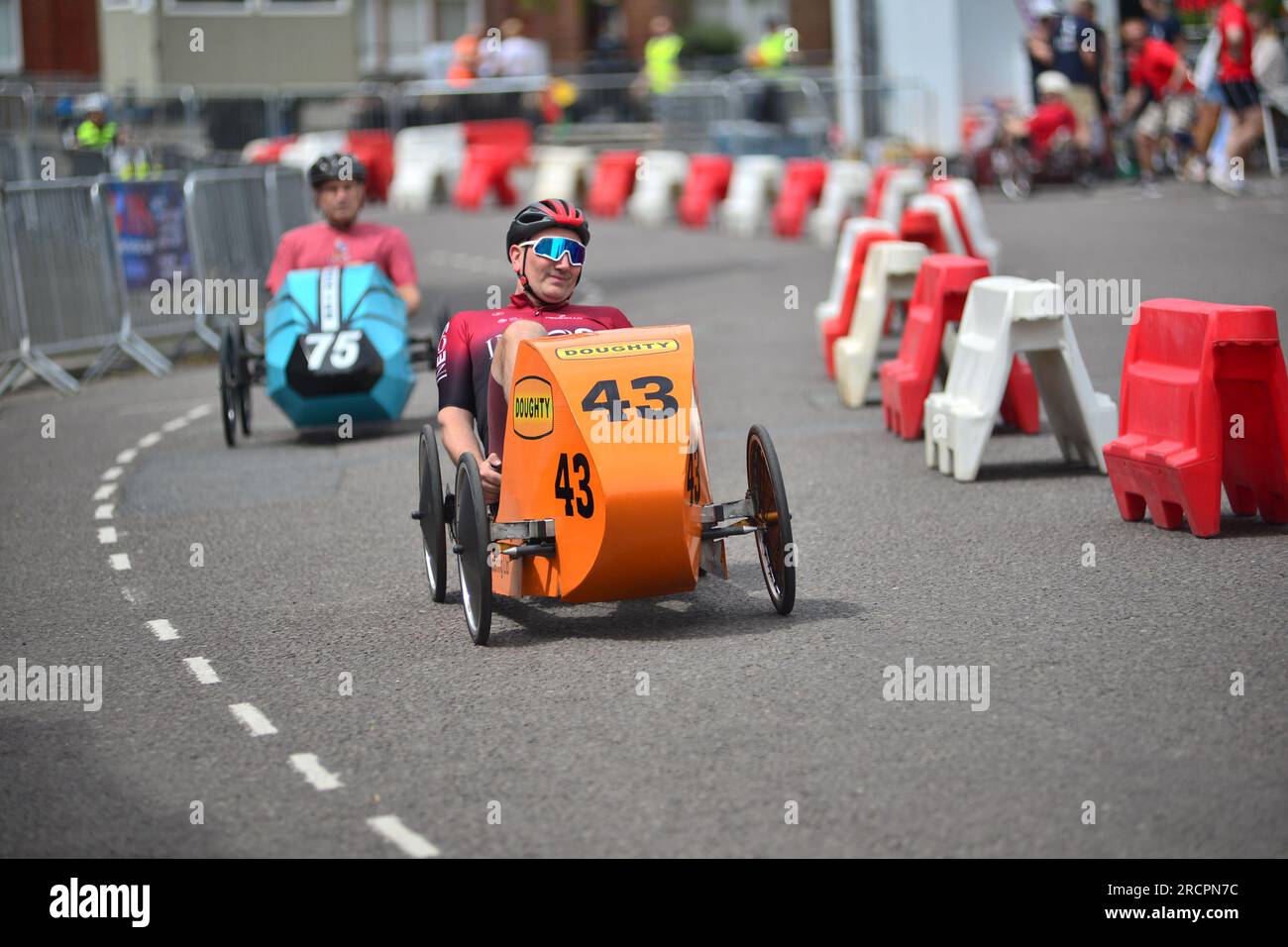 Ringwood, Hampshire, UK, 16th July 2023. British Pedal Car Grand Prix