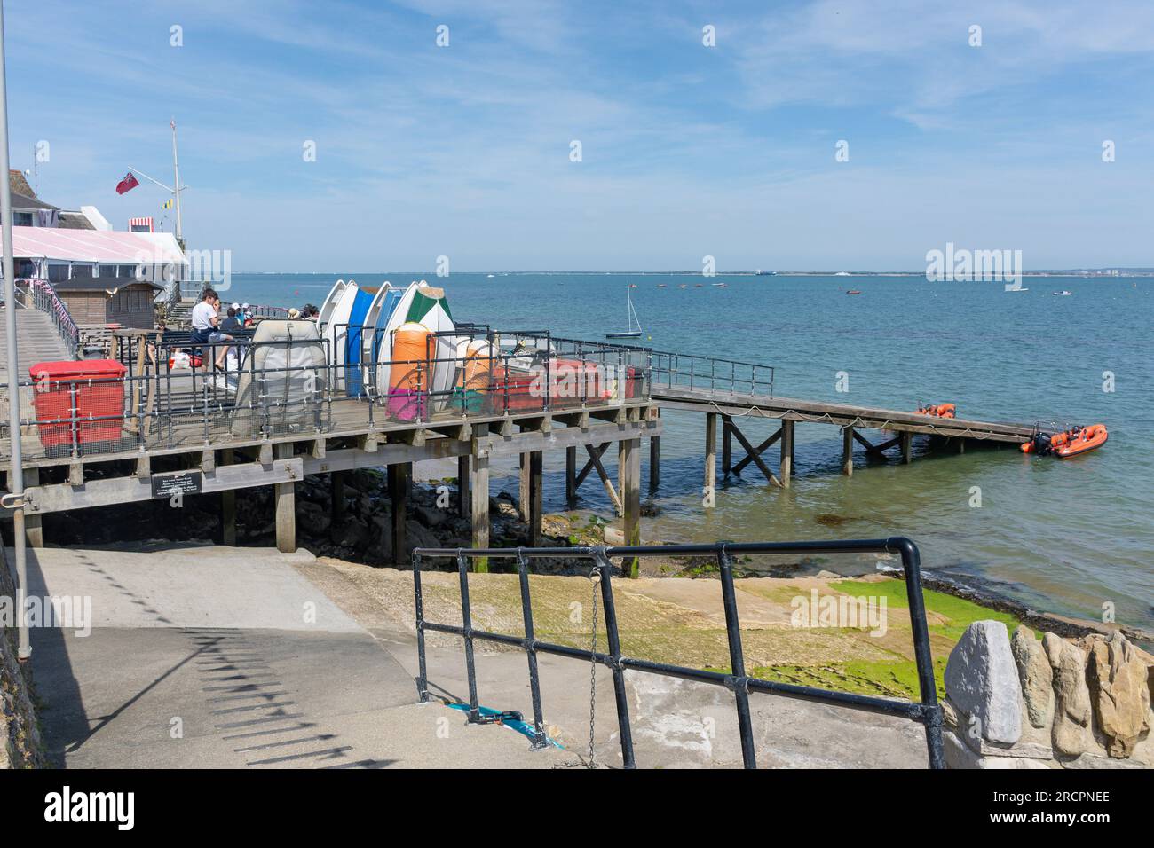 Promenade boat slip Seaview, Isle of Wight, England, United Kingdom Stock Photo