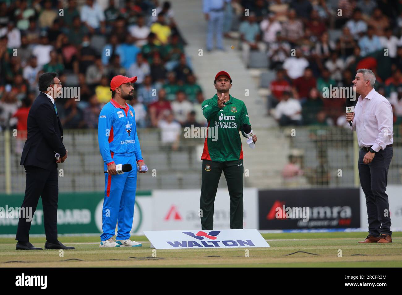 Bangladesh-Afghanistan second and final T20I match at the Sylhet International Cricket Stadium (SICS) in Lakkatura, Sylhet, Bangladesh Stock Photo