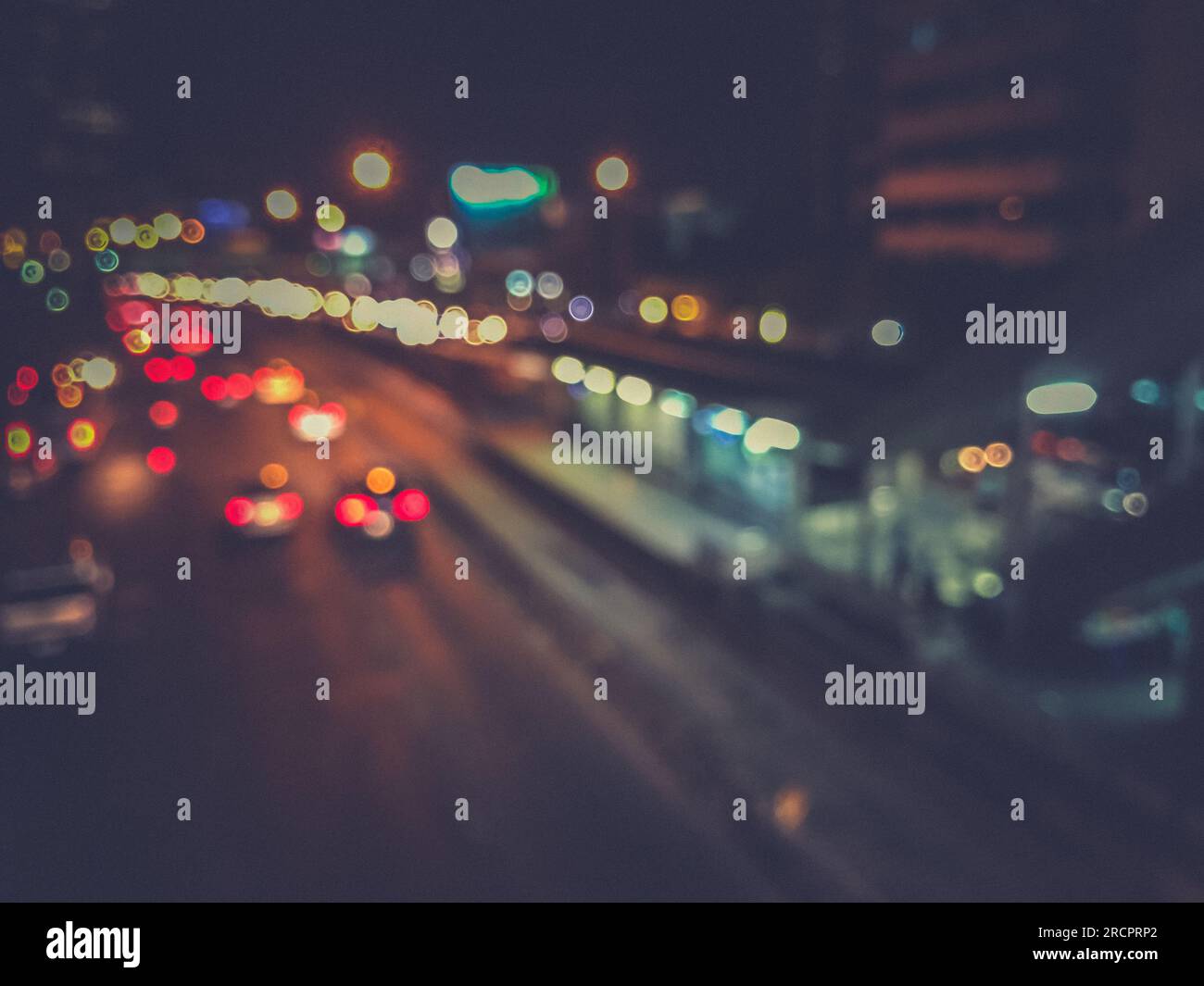 blur of traffic in the city at night background Stock Photo - Alamy