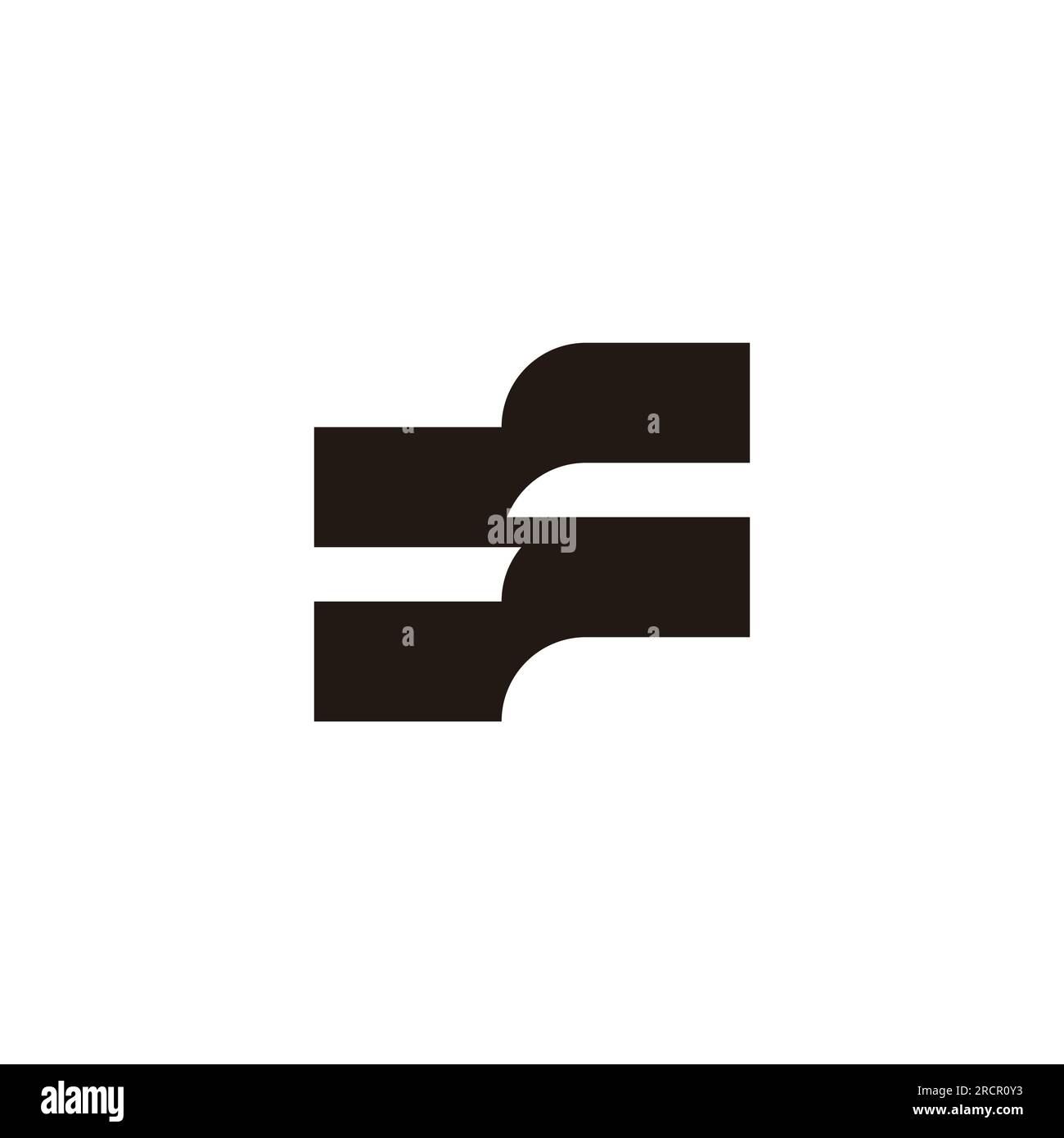 letter sc stripe ribbon simple geometric logo vector Stock Vector