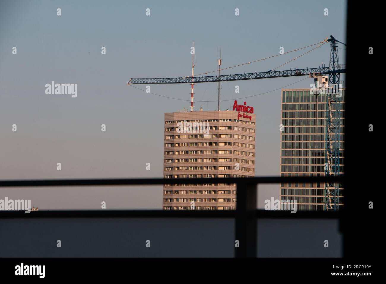 View of construction site in Warsaw, Poland. Stock Photo