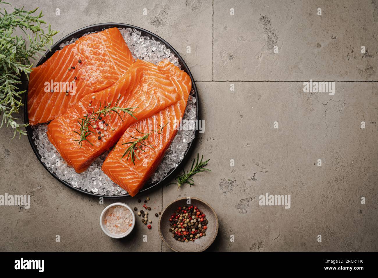 Fresh raw salmon fish fillet Stock Photo - Alamy