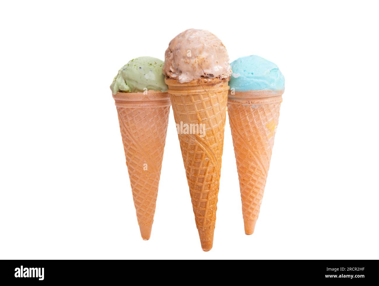 ice cream cone isolated on white background Stock Photo - Alamy