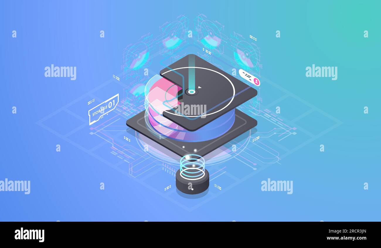 Isometric design concept virtual reality and augmented reality