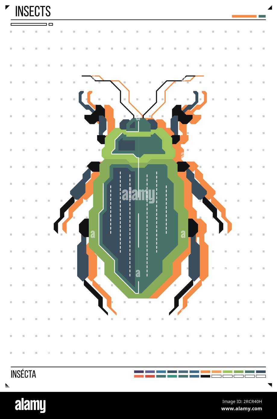 Rectangular Bug Antennae ladybug Stock Vector Images - Alamy