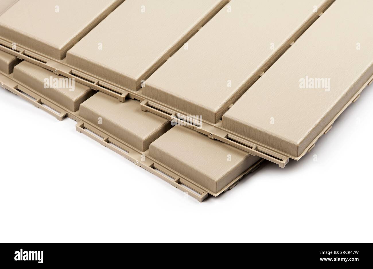 Plastic floor decking tiles on white Stock Photo Alamy
