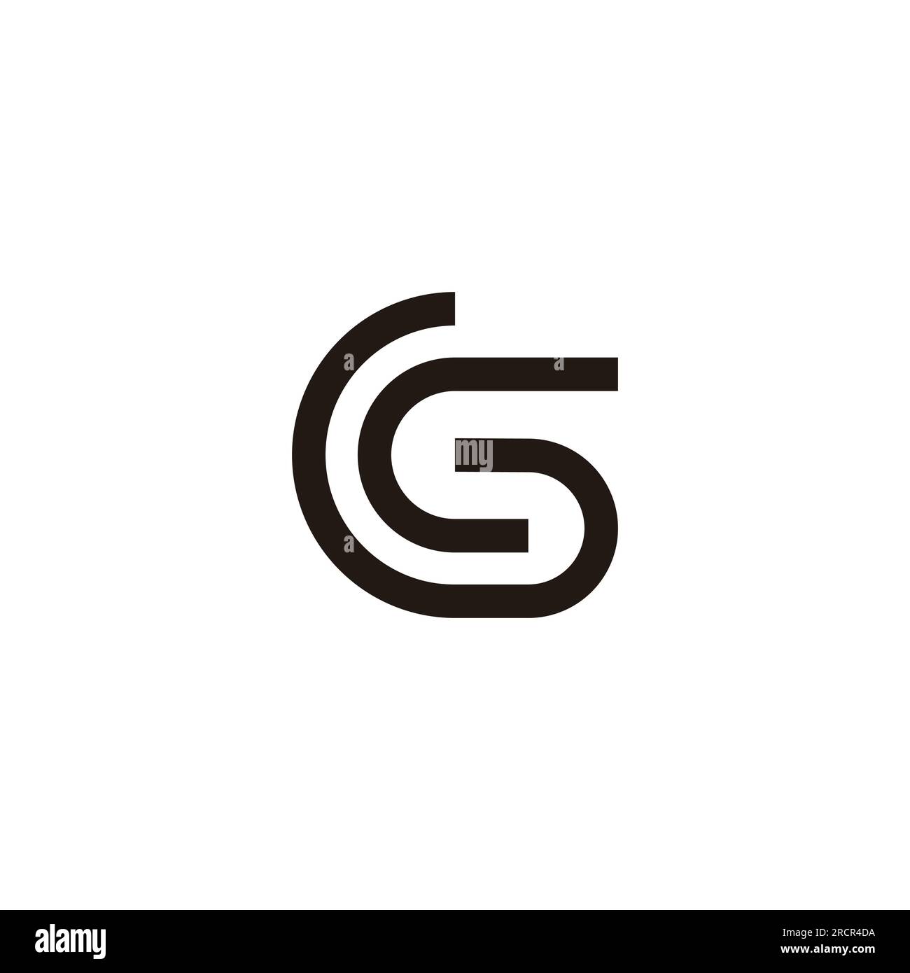 letter cs motion geometric line logo vector Stock Vector