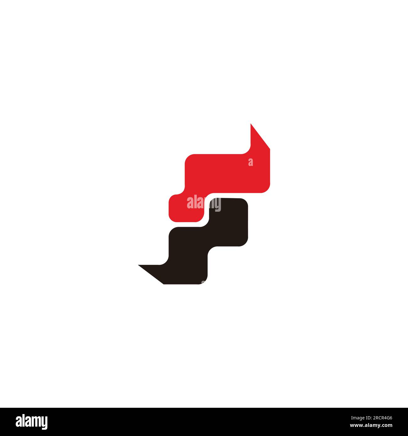 letter fg curves geometric logo vector Stock Vector