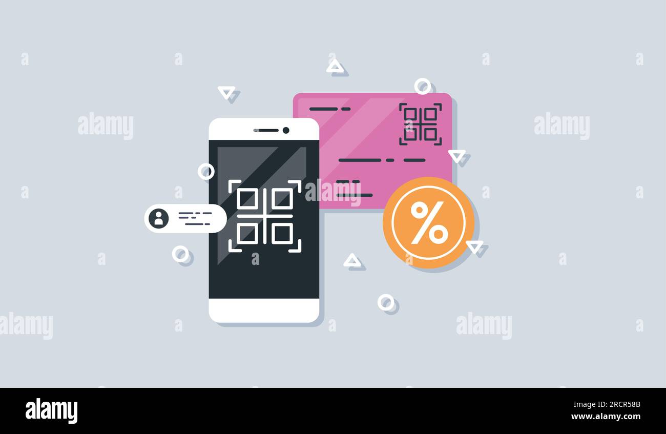 QR code scanning with mobile phone. Capture QR code on mobile phone