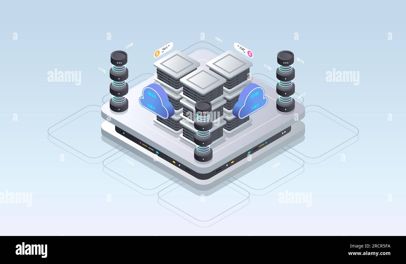 Isometric design concept virtual reality and augmented reality