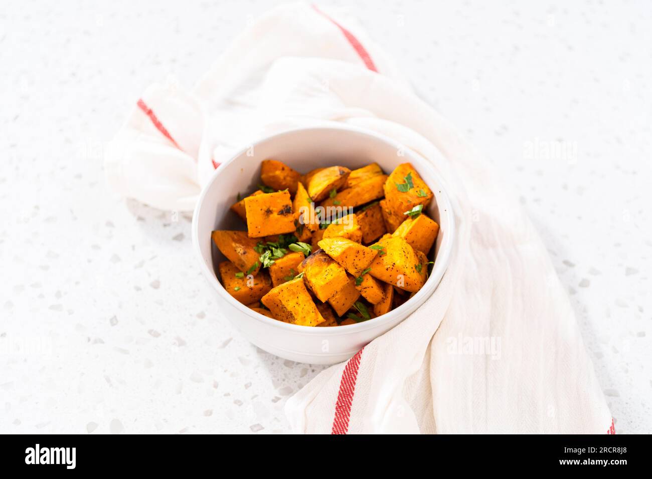 Simple Roasted Sweet Potatoes Stock Photo - Alamy