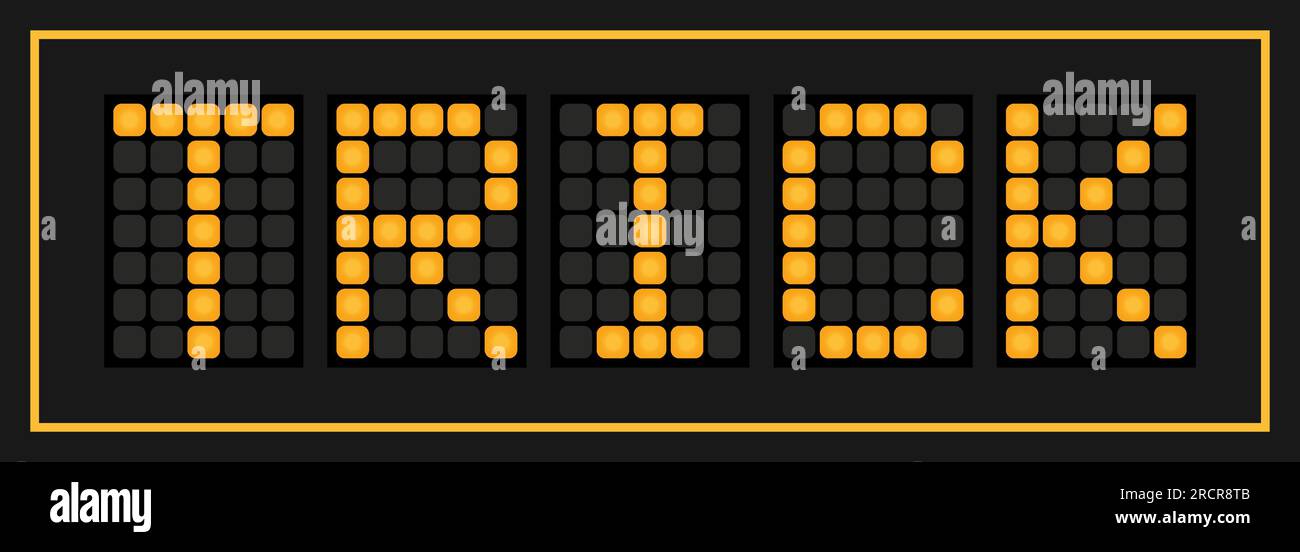 Orange color led banner in word trick on black background Stock Vector ...