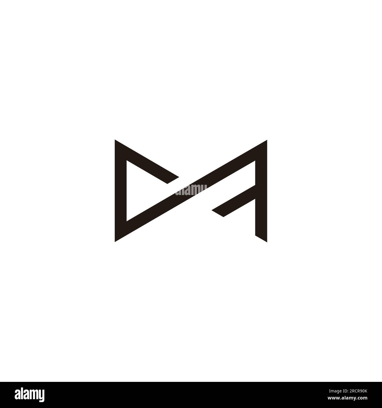 letter cf abstract linked geometric line logo vector Stock Vector