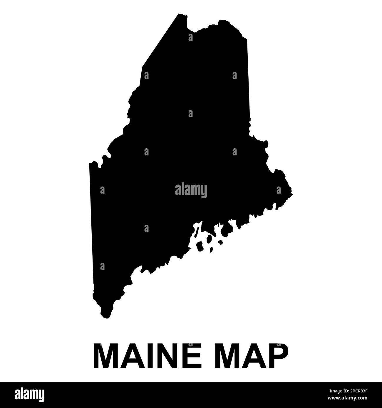 Maine map shape, united states of america. Flat concept icon symbol