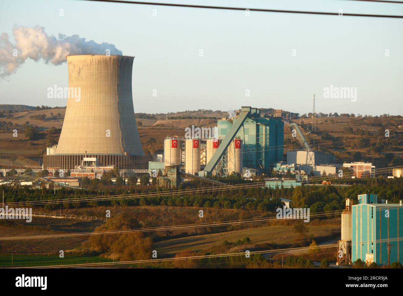 Coal thermal power plant scene Stock Photo - Alamy