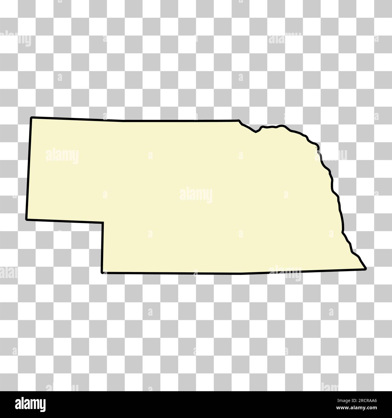 Nebraska map shape, united states of america. Flat concept icon symbol vector illustration Stock