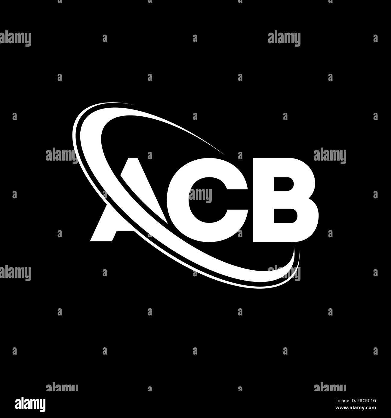 ACB logo. ACB letter. ACB letter logo design. Intitials ACB logo linked with circle and uppercase monogram logo. ACB typography for technology, busine Stock Vector