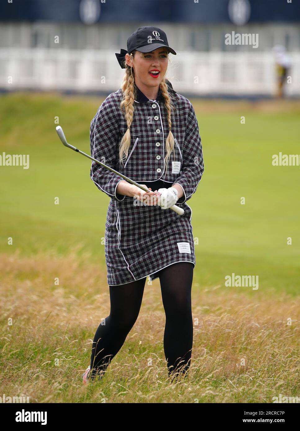 Kathryn Newton in the rough on preview day of The Open at the Royal Liverpool, Wirral. Picture date: Sunday July 16, 2023. Stock Photo