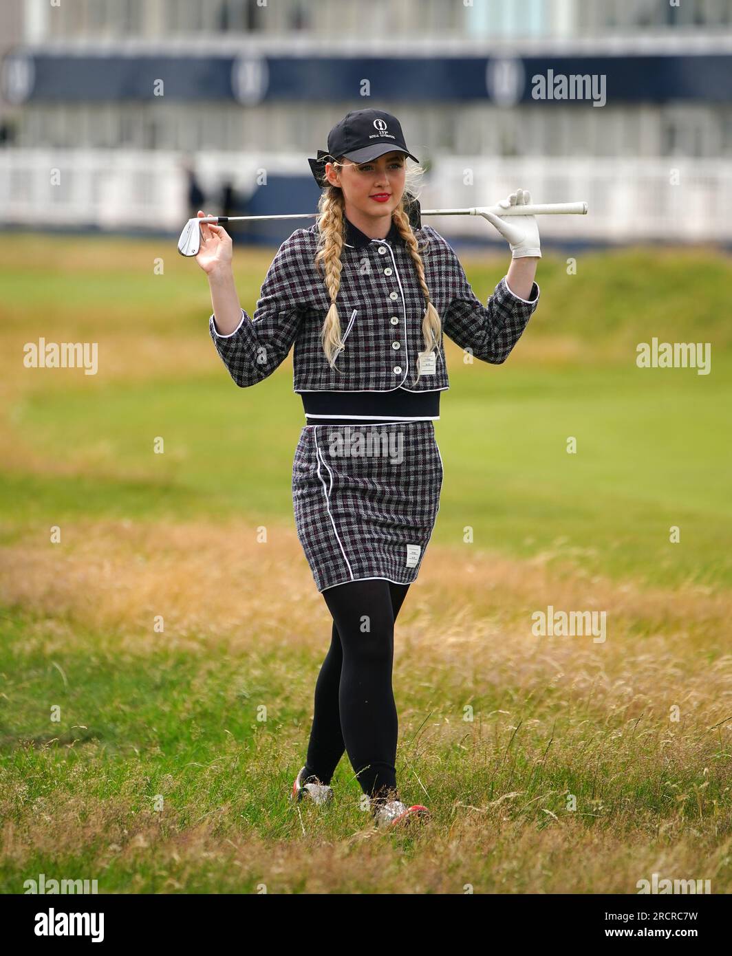 Kathryn Newton in the rough on preview day of The Open at the Royal Liverpool, Wirral. Picture date: Sunday July 16, 2023. Stock Photo