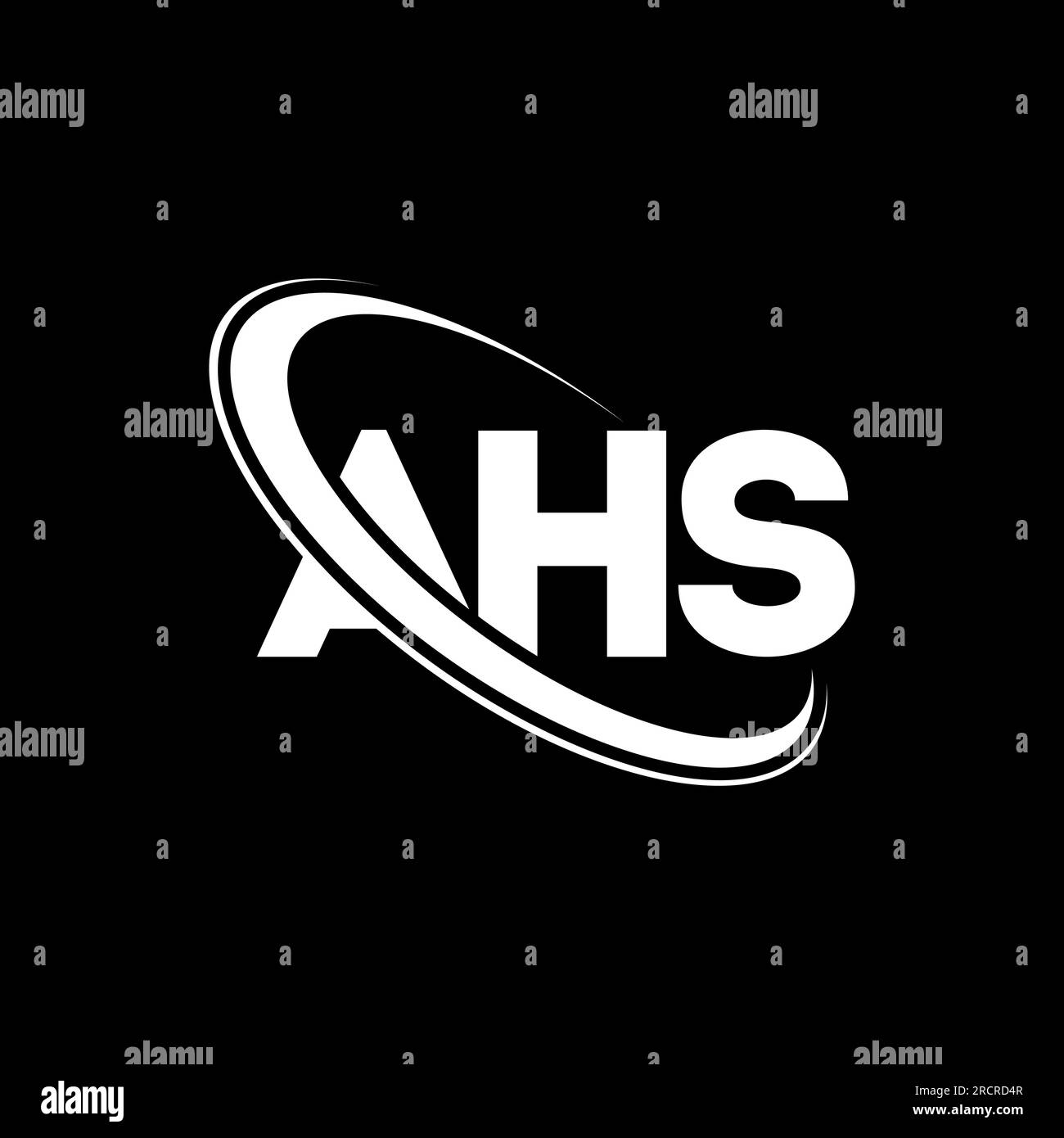 AHS logo. AHS letter. AHS letter logo design. Initials AHS logo linked