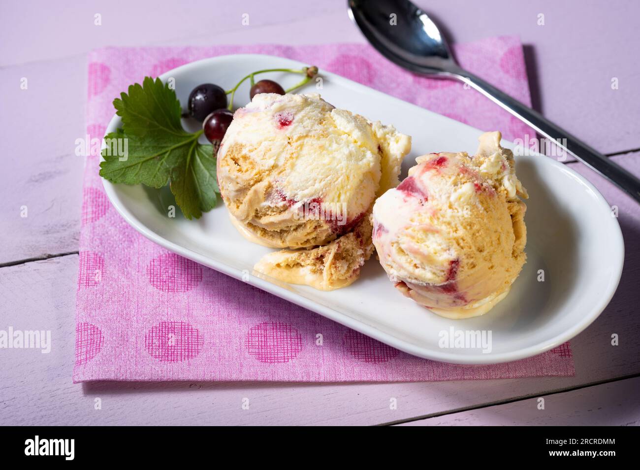 Two ice cream balls Stock Photo Alamy