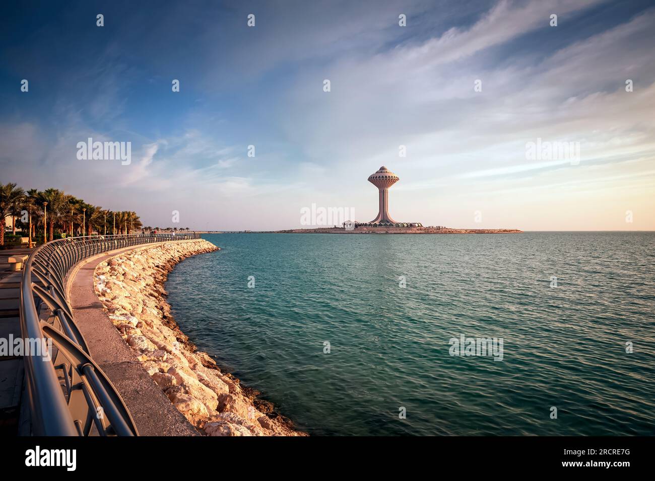 Dramatic sunrise view in Alkhobar sea side Saudi Arabia. City Khobar