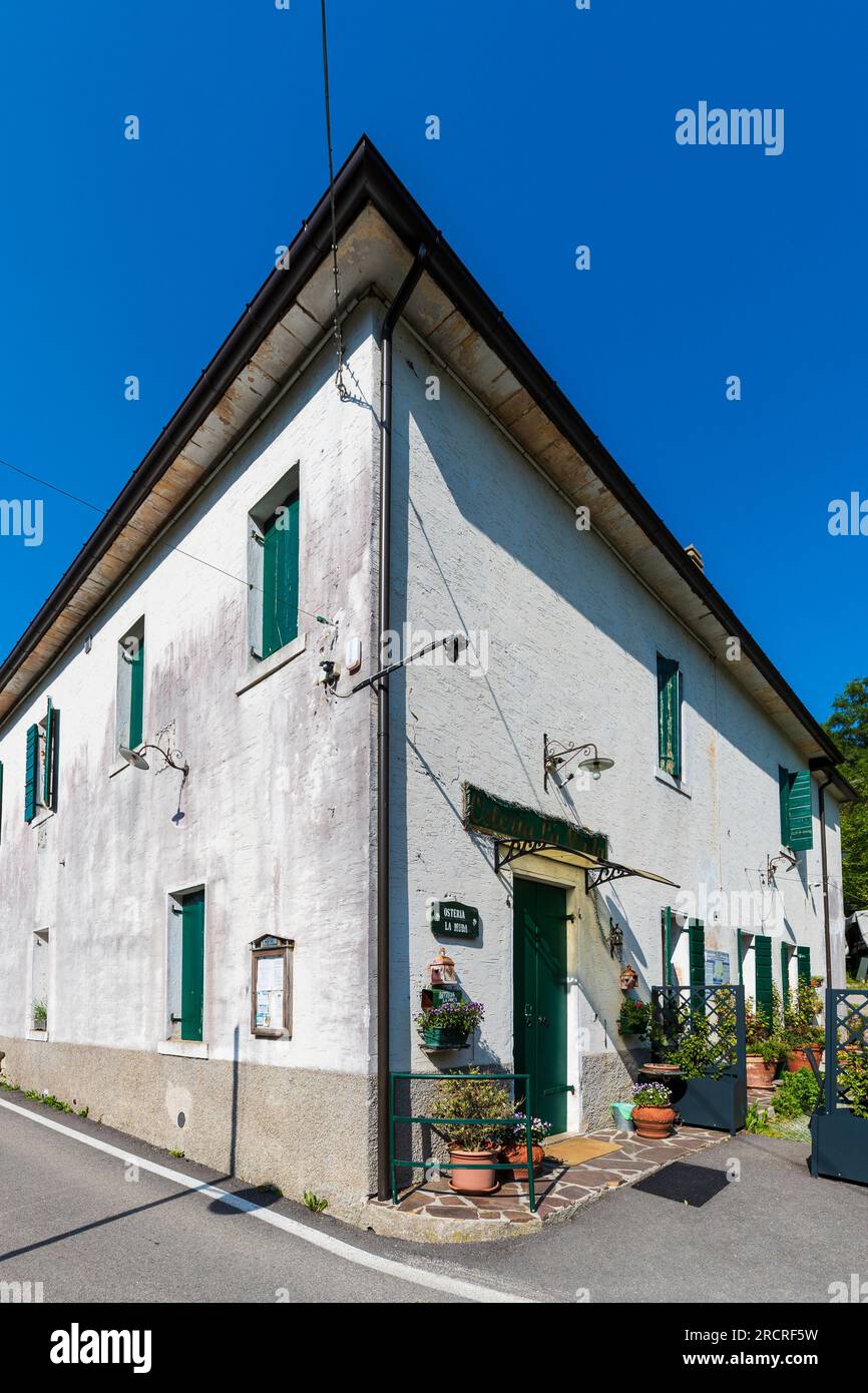 Italy Veneto Passo San Boldo -  La Muda (Ancient customs house - 15th century) / The oldest tavern in the Veneto region Stock Photo