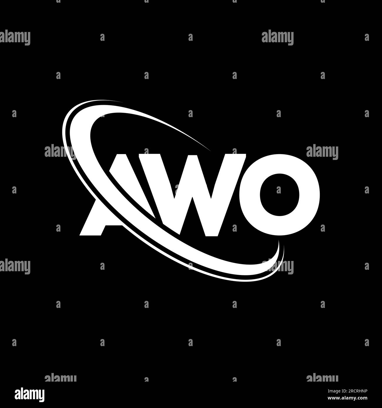 AWO logo. AWO letter. AWO letter logo design. Initials AWO logo linked
