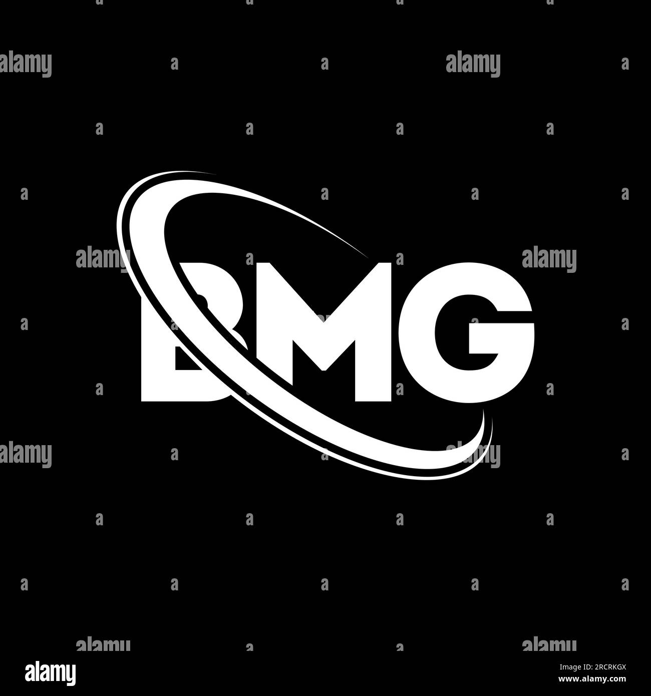 BMG logo. BMG letter. BMG letter logo design. Initials BMG logo linked with circle and uppercase