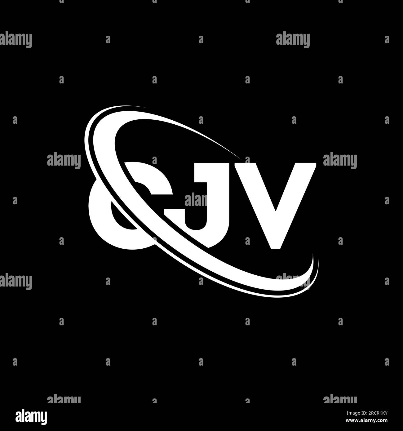 CJV logo. CJV letter. CJV letter logo design. Initials CJV logo linked with circle and uppercase monogram logo. CJV typography for technology, busines Stock Vector