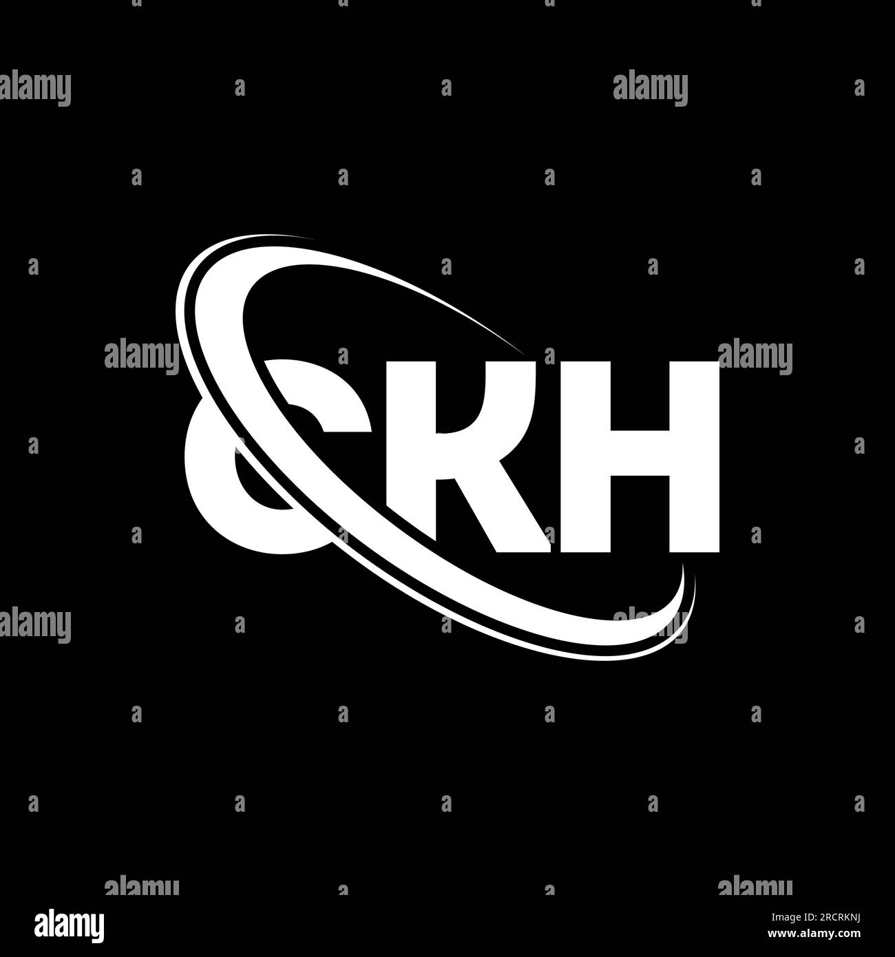 CKH logo. CKH letter. CKH letter logo design. Initials CKH logo linked with circle and uppercase monogram logo. CKH typography for technology, busines Stock Vector