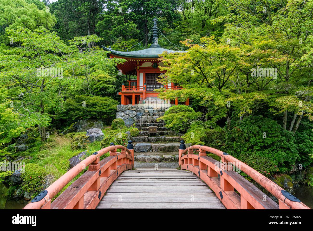 The beautiful Daigo-ji Temple and its garden during summer season. Kyoto, Japan. Stock Photo