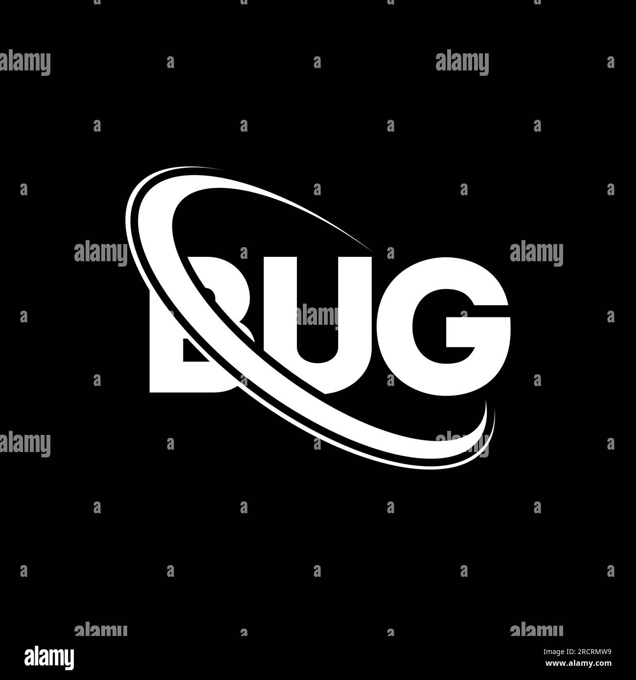 BUG logo. BUG letter. BUG letter logo design. Initials BUG logo linked
