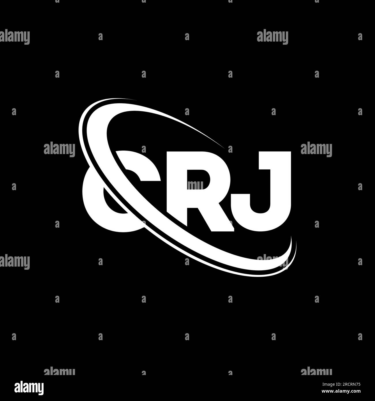 CRJ logo. CRJ letter. CRJ letter logo design. Initials CRJ logo linked ...