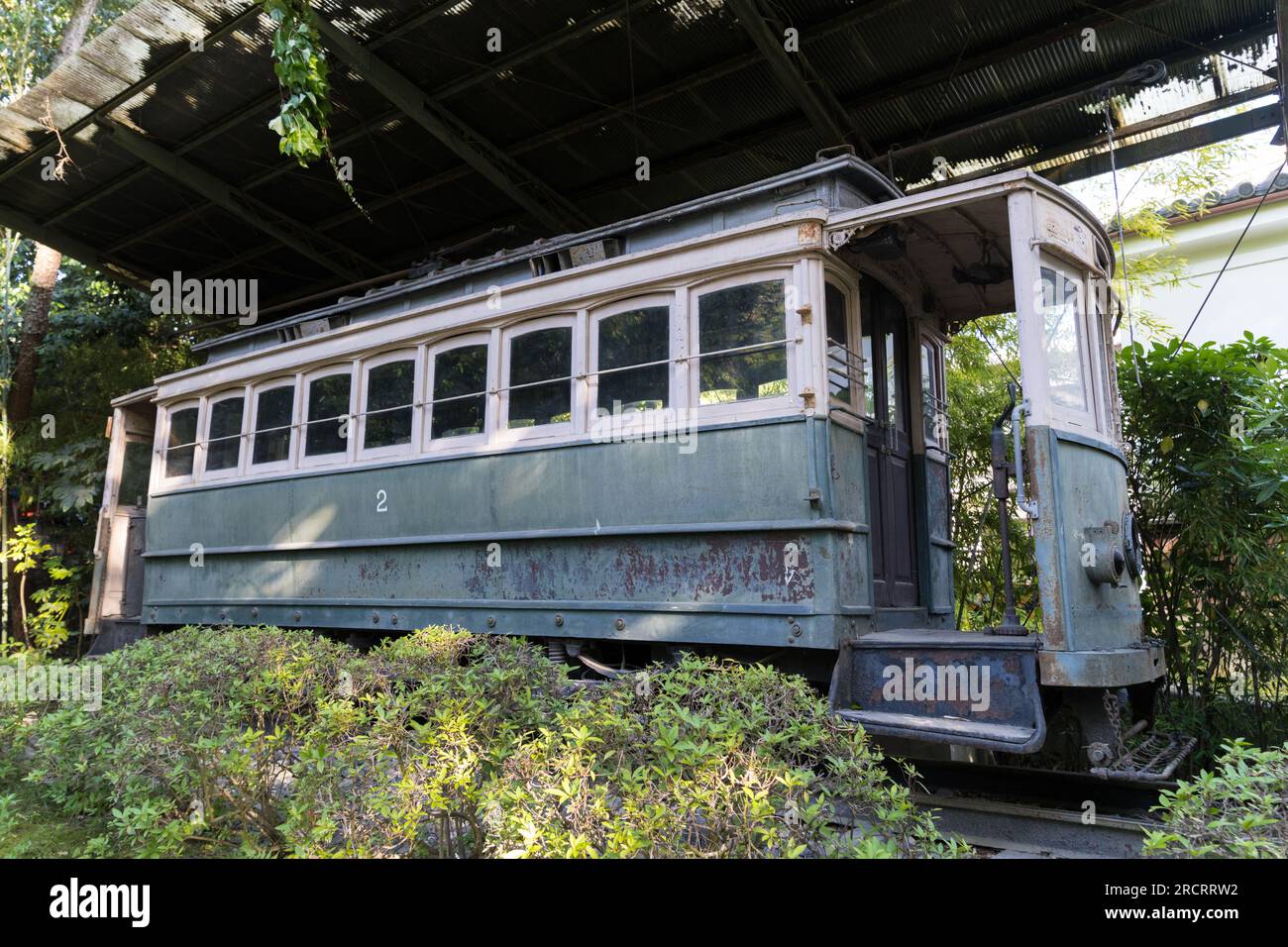 Oldest Japanese hydroelectric green powered chin chin streetcar tram on ...