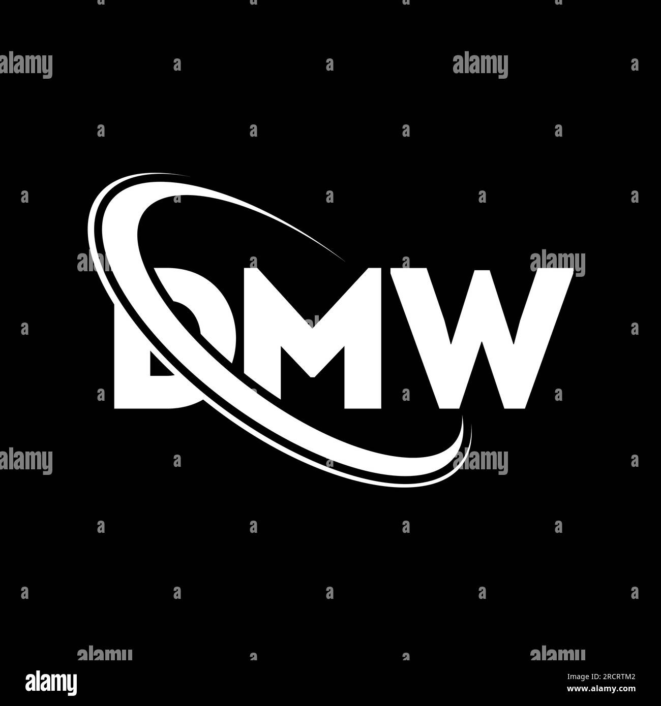 DMW logo. DMW letter. DMW letter logo design. Initials DMW logo linked with circle and uppercase monogram logo. DMW typography for technology, busines Stock Vector