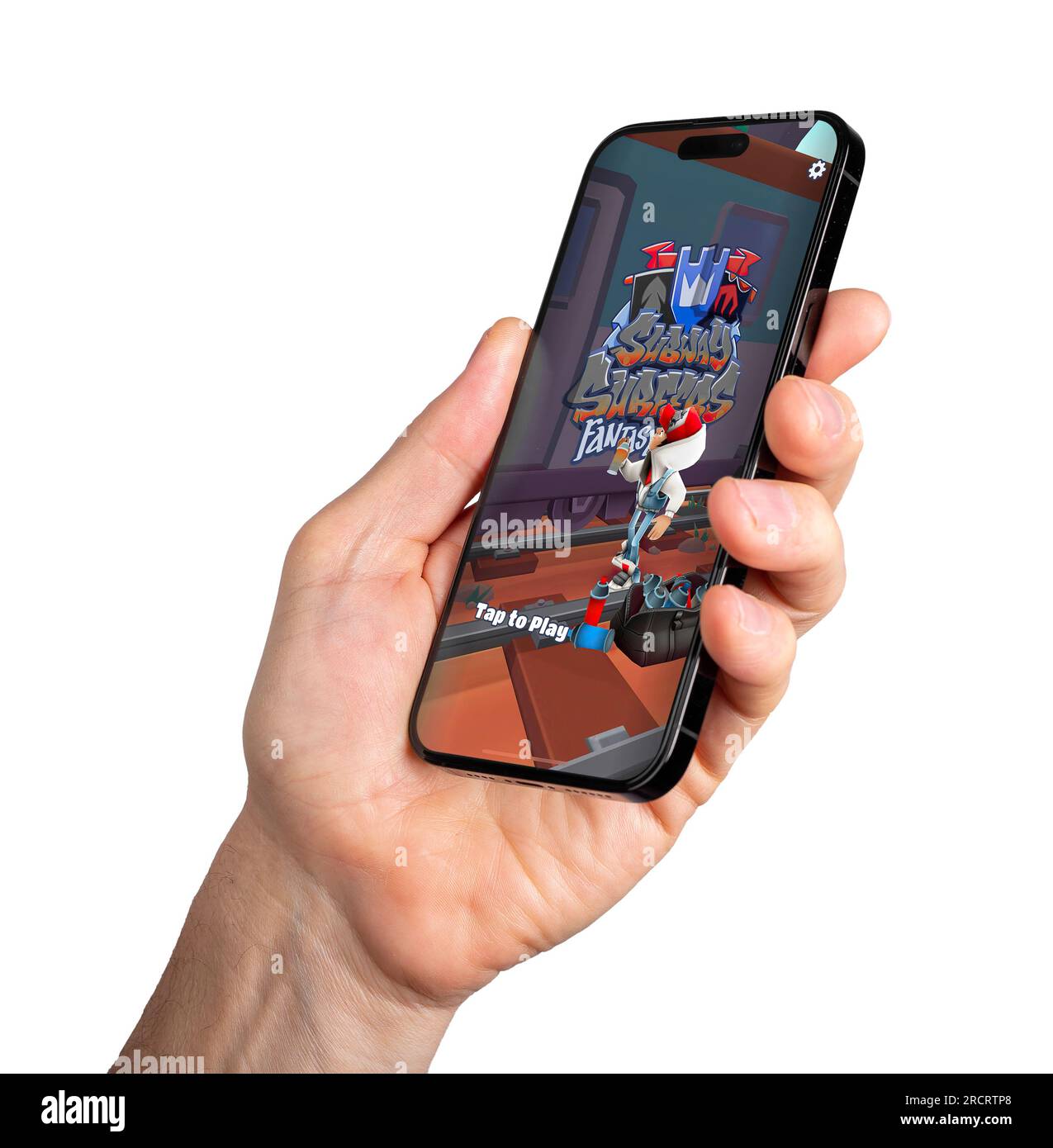Los Angeles, California, USA - 22 February 2019: Hands Holding a Smartphone  with SUBWAY SURFERS Game Against the Big Screen. this Editorial Image -  Image of hightech, honor: 140184335