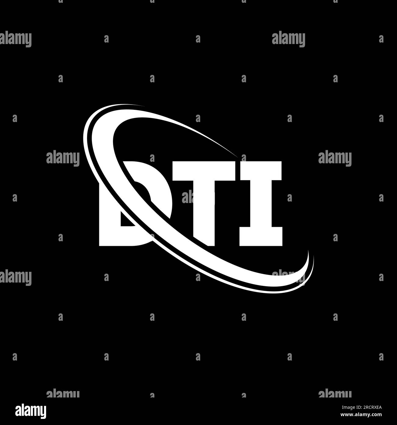DTI Logo DTI Letter DTI Letter Logo Design Initials DTI Logo Linked 