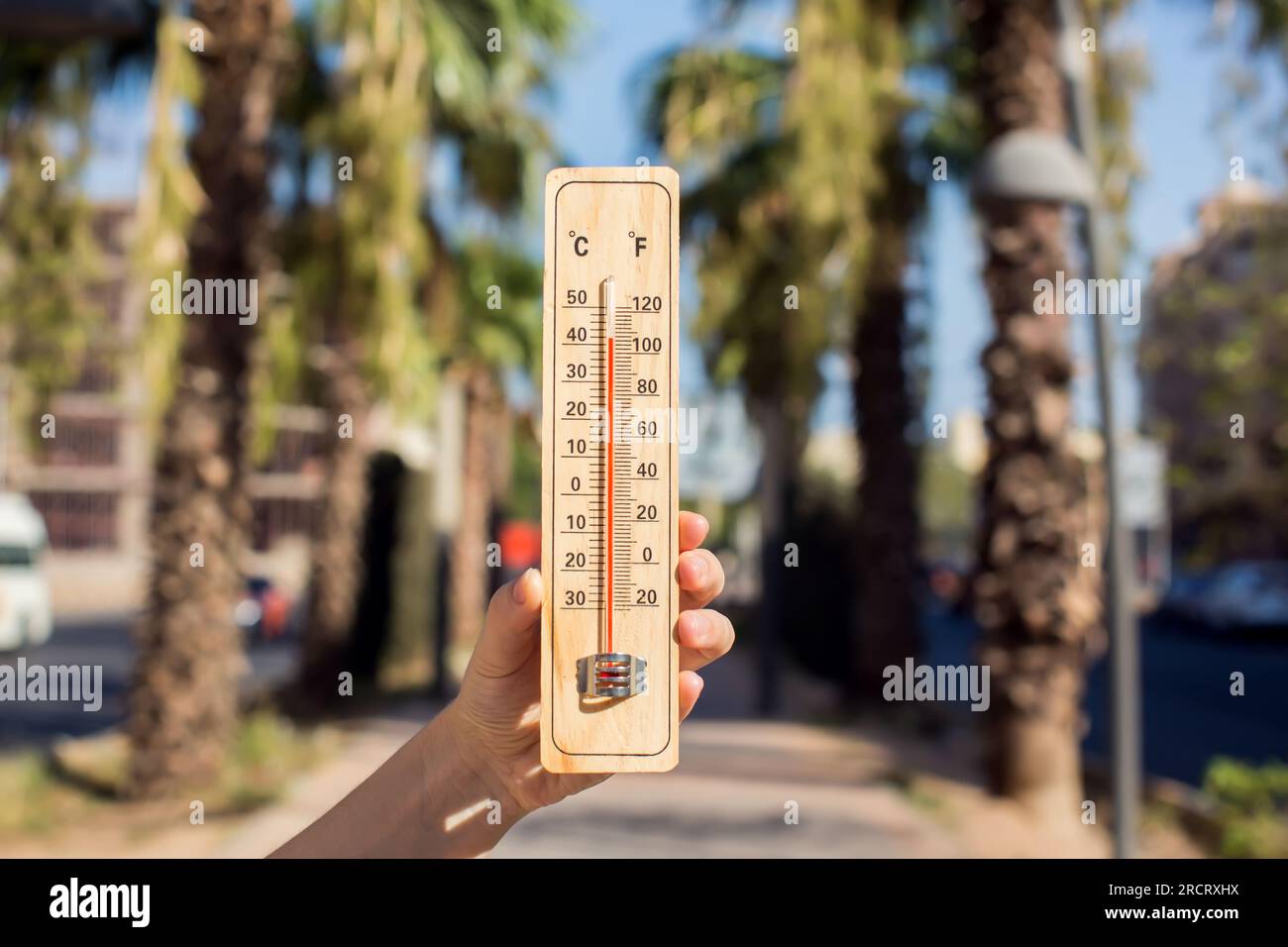 Measurement Of Air Temperature In The Street.window Thermometer Stock  Photo, Picture and Royalty Free Image. Image 149700834.