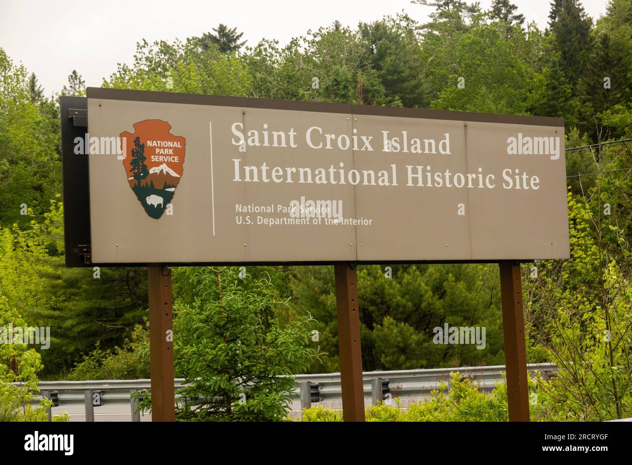Saint Croix Island International Historic site in Calais Maine Stock